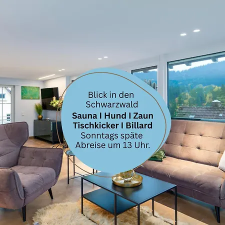 Waldklang Refugium Schwarzwald - Eingezaeunt - Aussen-sauna - Tischkicker - Billard *