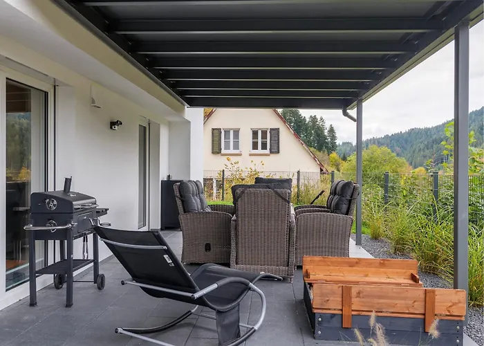 Waldklang Refugium Schwarzwald - Eingezaeunt - Aussen-sauna - Tischkicker - Billard Alpirsbach