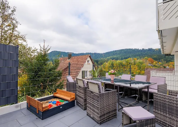 Nyaraló Waldklang Refugium Schwarzwald - Eingezaeunt - Aussen-sauna - Tischkicker - Billard Alpirsbach